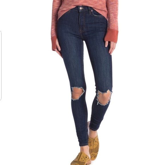 Free People Denim - Free People High rise busted skinny Jeans size 31